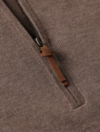 Sid Mashburn - Cotton Half-Zip Sweater - Brown