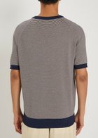 Raith Rafael Striped Knit T-shirt Navy