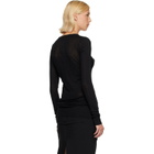 Rick Owens Black Tower Rib LS T-shirt