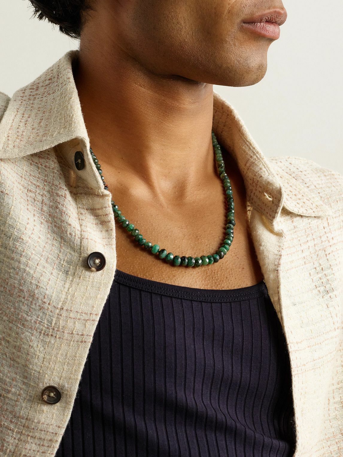 JIA JIA - Oracle Gold Emerald Beaded Necklace