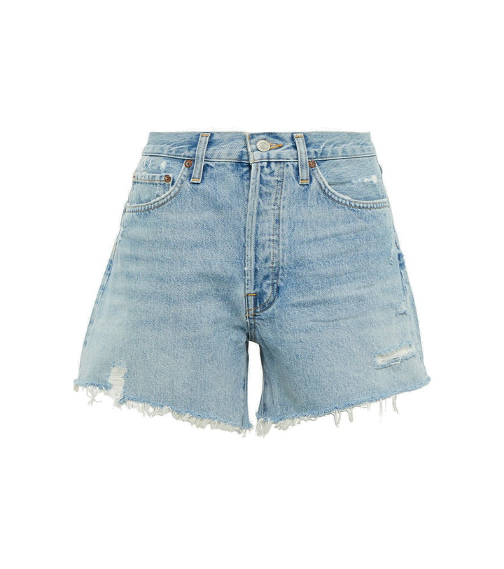 Photo: Agolde - Parker mid-rise denim shorts