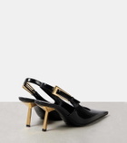 Saint Laurent Lee 75 leather slingback pumps