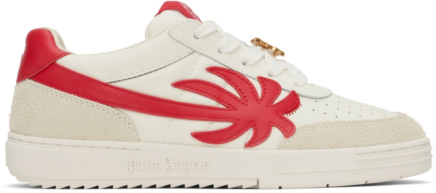 Photo: Palm Angels White & Red Palm Beach University Sneakers