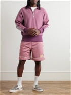 Abc. 123. - Logo-Appliquéd Cotton-Jersey Half-Zip Sweatshirt - Pink
