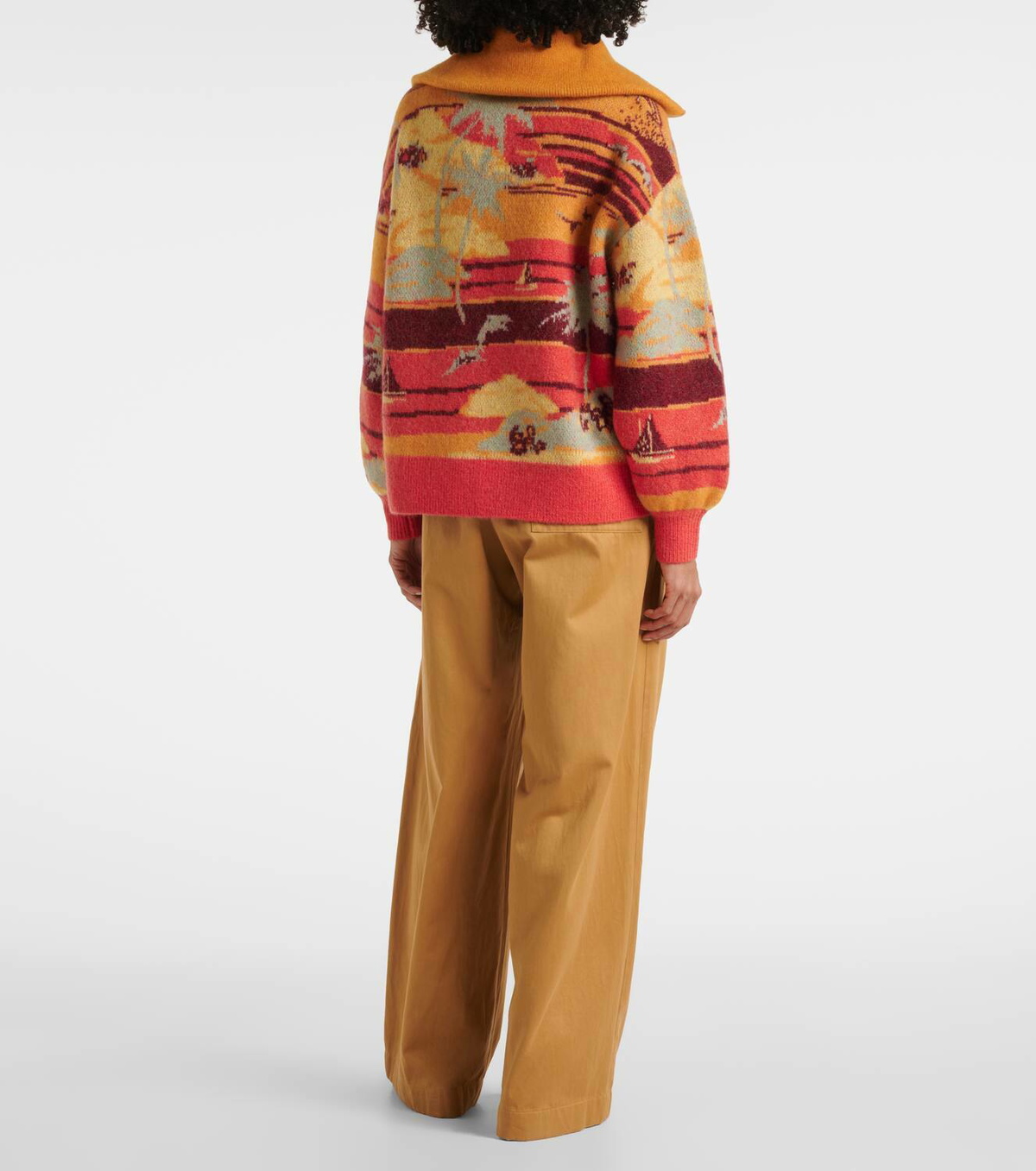 Alémais Palm Island jacquard cardigan