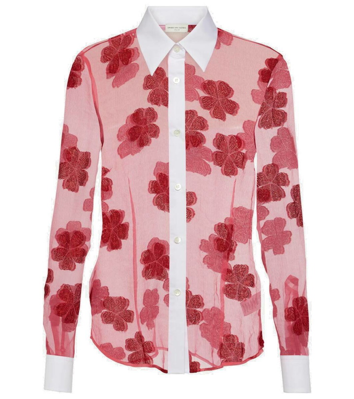 Photo: Dries Van Noten Floral cotton jacquard shirt