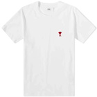 AMI Men's Small A Heart T-Shirt in White