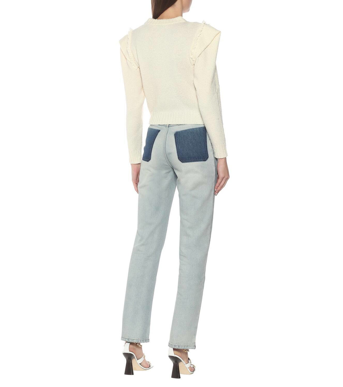 Philosophy di Lorenzo Serafini Lace-trimmed wool sweater