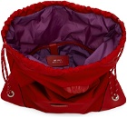 Versace Red 'La Medusa' Nylon Drawstring Backpack