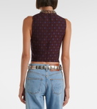 Etro Floral wool and cotton jacquard vest