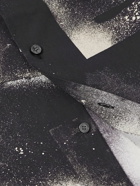 Acne Studios - Sarlino Spray Camp-Collar Logo-Print Appliquéd Cotton-Poplin Shirt - Gray