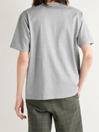 COMME DES GARÇONS HOMME - Logo-Embroidered Cotton-Jersey T-Shirt - Gray - 2