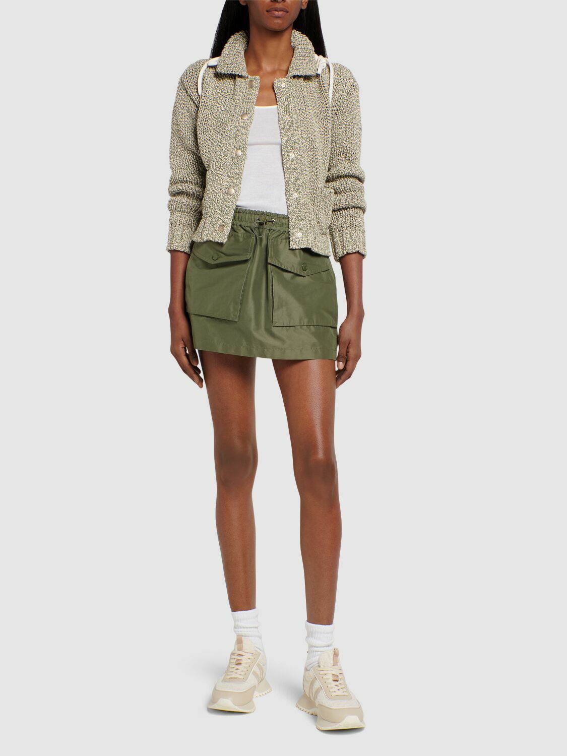 ミニスカート MONCLER Women Mini Skirts 093 2D000 01 788LM034 Beige Moncler Mini Skirt in Beige | FWRD