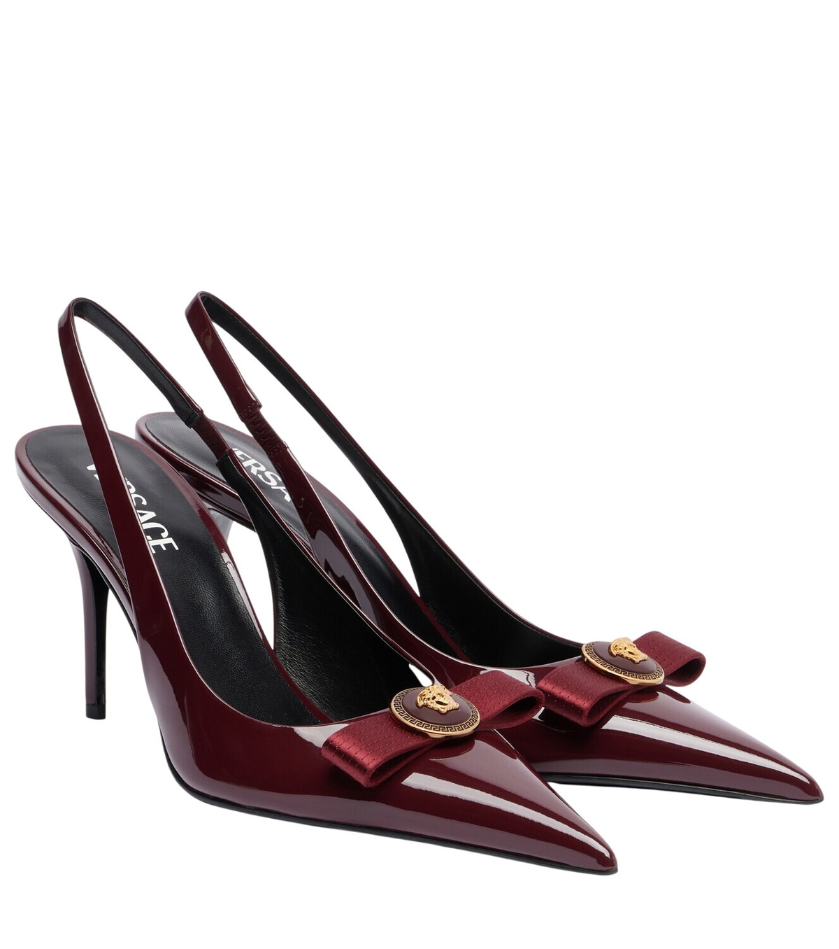 Versace Gianni Ribbon calf hair Mary Jane flats Versace