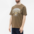 Maison Kitsuné Men's Campus Fox Relaxed T-Shirt in Khaki