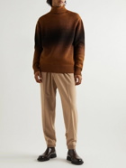 Zegna - Tapered Pleated Camel Hair and Cotton-Blend Sweatpants - Brown
