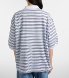 Róhe Striped oversized cotton polo shirt