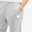 Moncler Women's Contrast Stitch Sweatpants in Grey