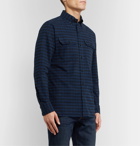 TOM FORD - Slim-Fit Button-Down Collar Checked Cotton Shirt - Blue