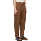 King and Tuckfield Brown Tapered Pleat Trousers