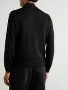 Canali - Slim-Fit Wool Half-Zip Sweater - Black
