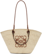 Loewe Beige & Tan Anagram Basket Tote