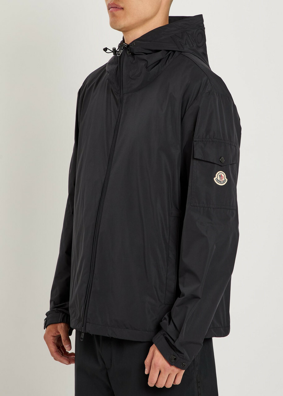 Moncler Sassiere Hooded Shell Jacket Black