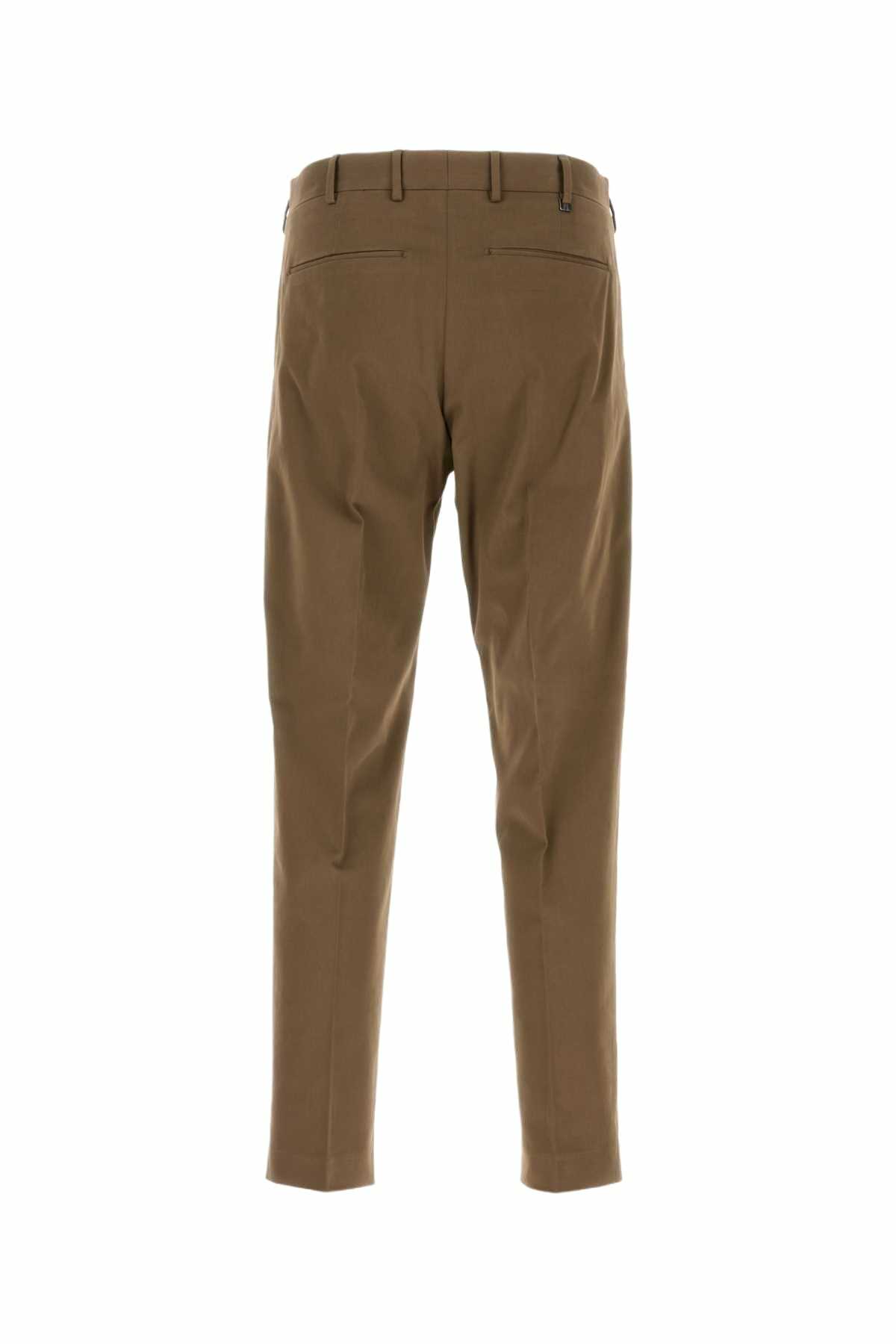 PT Torino Brown Stretch Cotton Pant
