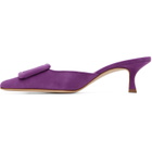 Manolo Blahnik Purple Maysale Heels