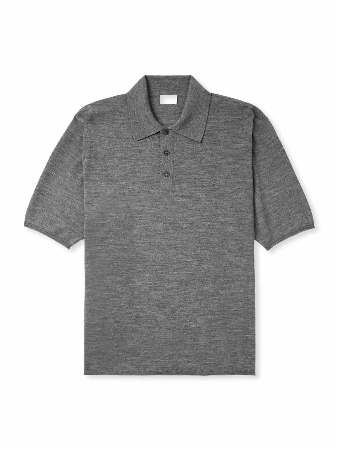 Saint Laurent Leather Collar Polo Saint Laurent