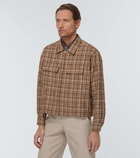 Auralee - Checked linen and silk blouson jacket