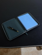 Smythson - A5 Cross-Grain Leather Zip Wallet