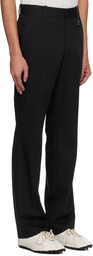 WOOYOUNGMI Black Slim Straight Trousers