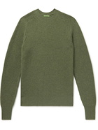 Sid Mashburn - Slim-Fit Ribbed Merino Wool-Blend Sweater - Green