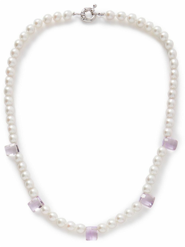 Photo: POLITE WORLDWIDE® - Sterling Silver, Pearl and Amethyst Necklace