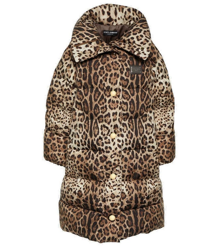 Photo: Dolce&Gabbana Leopard-print puffer coat