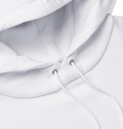 SAINT LAURENT - Slim-Fit Logo-Print Loopback Cotton-Jersey Hoodie - White