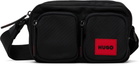 Hugo Black Logo Patch Bag