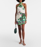 Poupette St Barth Aya printed halterneck minidress