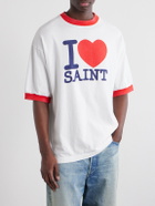 SAINT MXXXXXX - I Love Saint Cotton-Jersey T-Shirt - White