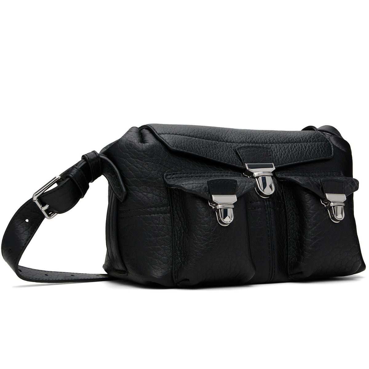 LEMAIRE Black Bubble Lambskin Mini Soft Gear Bag