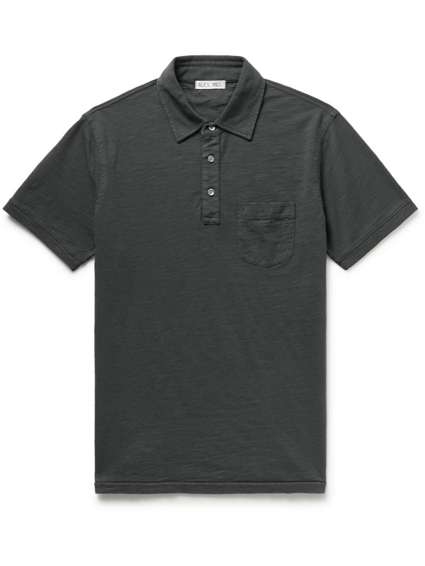 Photo: ALEX MILL - Standard Slub Cotton-Jersey Polo Shirt - Black - S