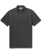 ALEX MILL - Standard Slub Cotton-Jersey Polo Shirt - Black - S