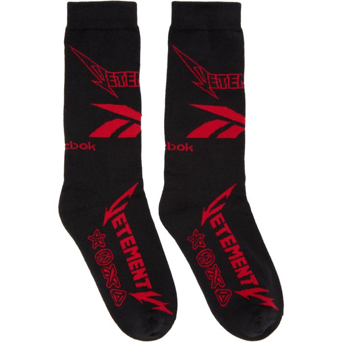 Photo: Vetements Black Reebok Edition Metal Socks 