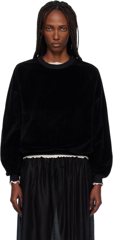 Photo: Baserange Black Rim Raglan Sweatshirt