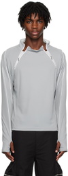 CMMAWEAR Gray Dual Zip Long Sleeve T-Shirt