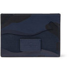 Valentino - Valentino Garavani Camouflage-Print Leather and Canvas Cardholder - Men - Navy