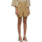 Loewe Beige Gabardine Cargo Shorts