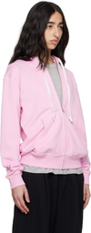 Comme des Garçons Shirt Pink Zip Hoodie