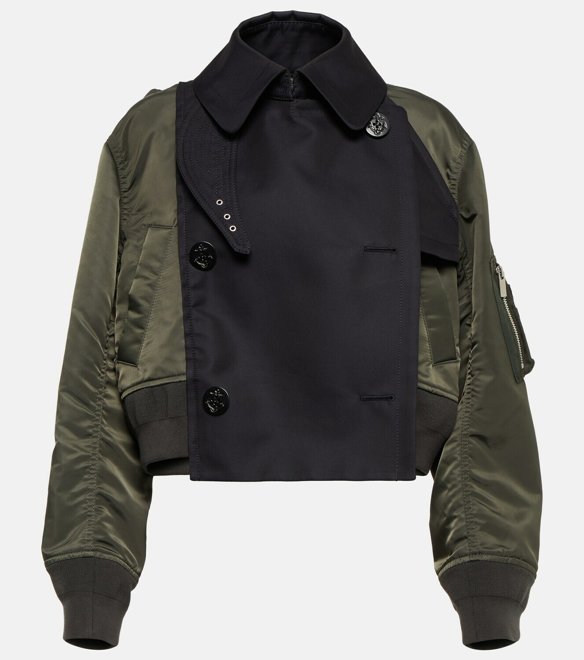 Sacai - Hybrid bomber jacket Sacai